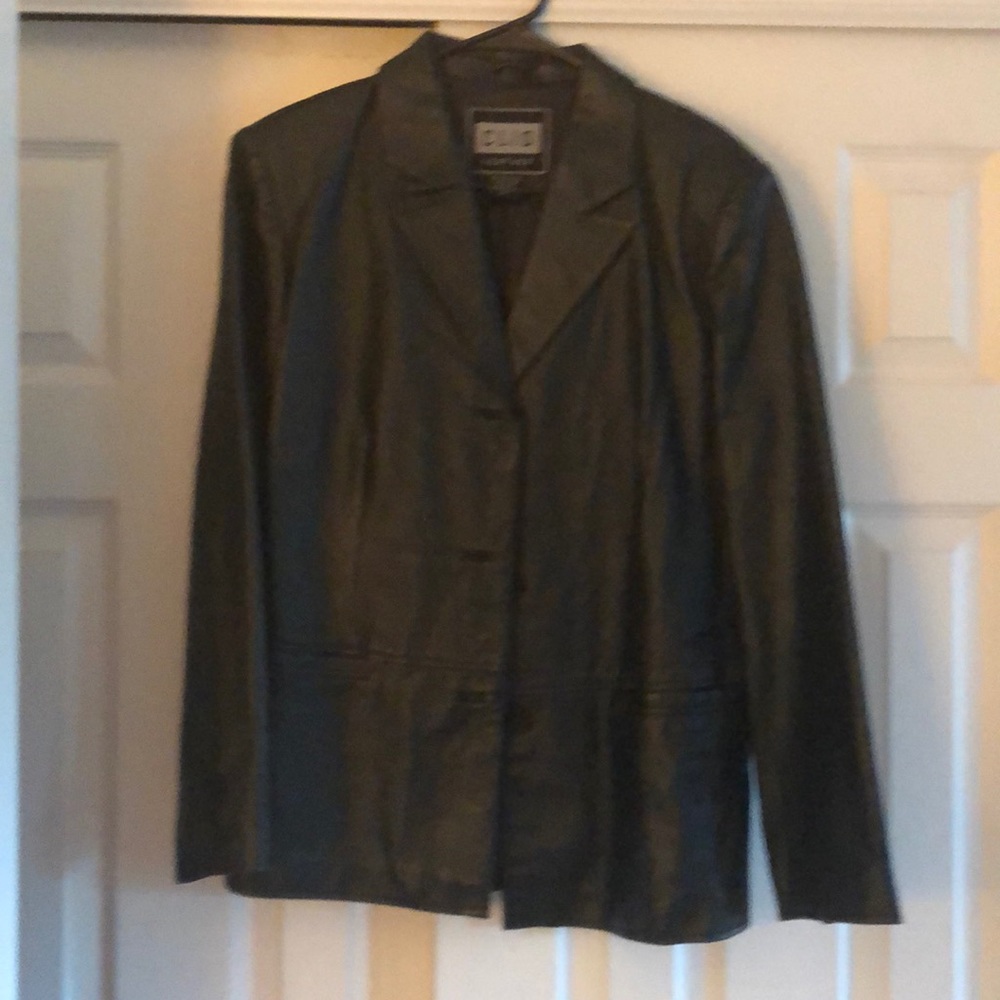 Leather blazer